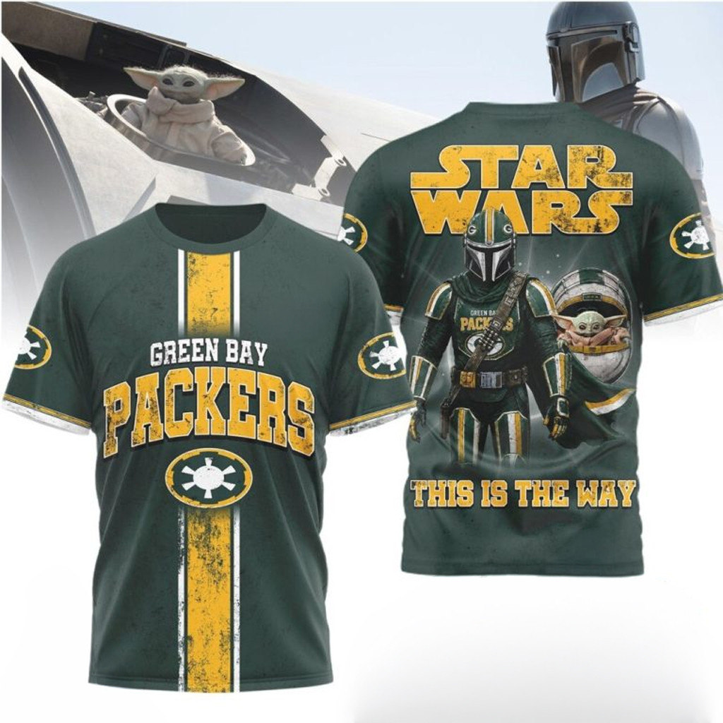 Green Bay Packers Star Wars The Mandalorian This Is The Way T-Shirt Packers Merch Gift For Dad