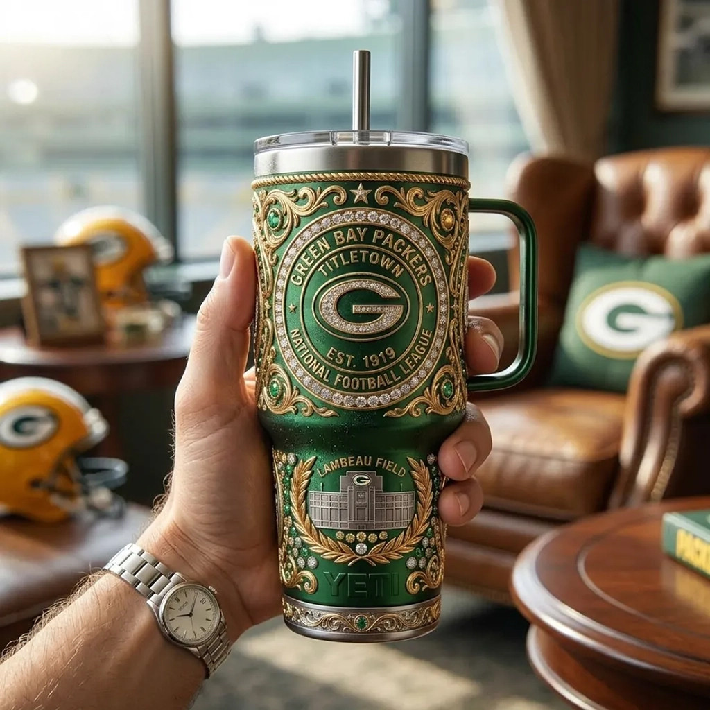 Green Bay Packers Titletown Tumbler Packers Merch Best Gifts For Football Lovers