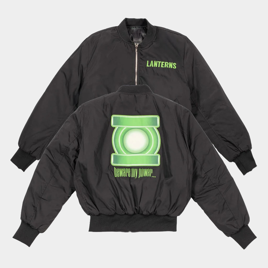 Green Lantern Merch 2026 Lanterns Oath Bomber Jacket Beware My Power Jacket Superhero Fan Gifts
