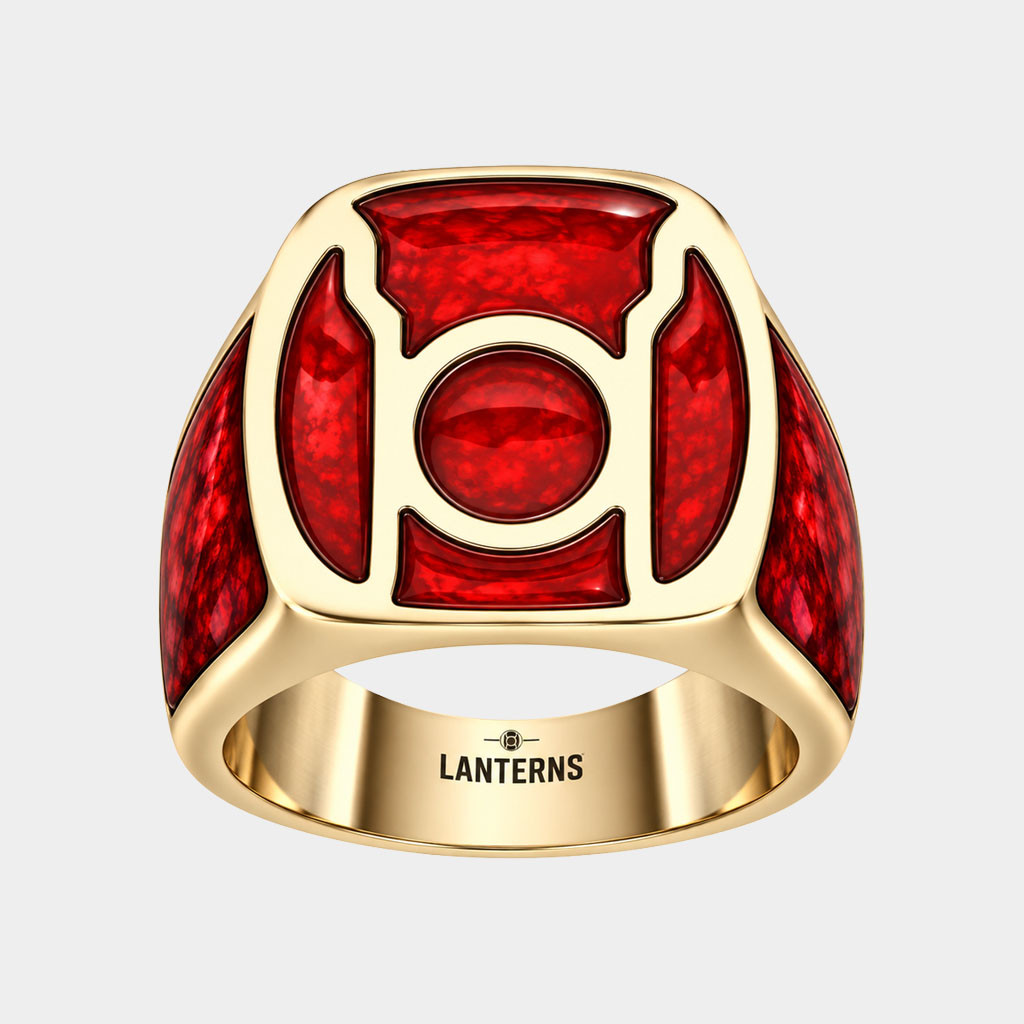 Green Lantern Merch 2026 Rage Emotional Spectrum Ring Red Lantern Corps Ring DC Comics Merch