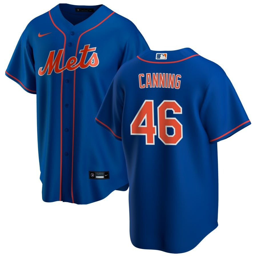 Griffin Canning New York Mets 2025 Alternate Replica Jersey - Royal