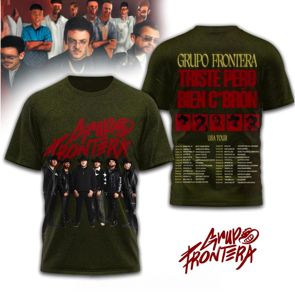 Grupo Frontera 2026 USA Tour T-Shirt Grupo Frontera Merch Present For Band Fans