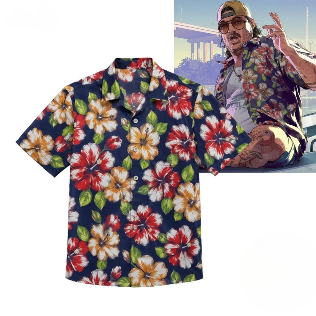 GTA 6 Merch 2026 Grand Theft Auto VI Cal Hampton Hawaiian Shirt 2026 Gift For Gamers