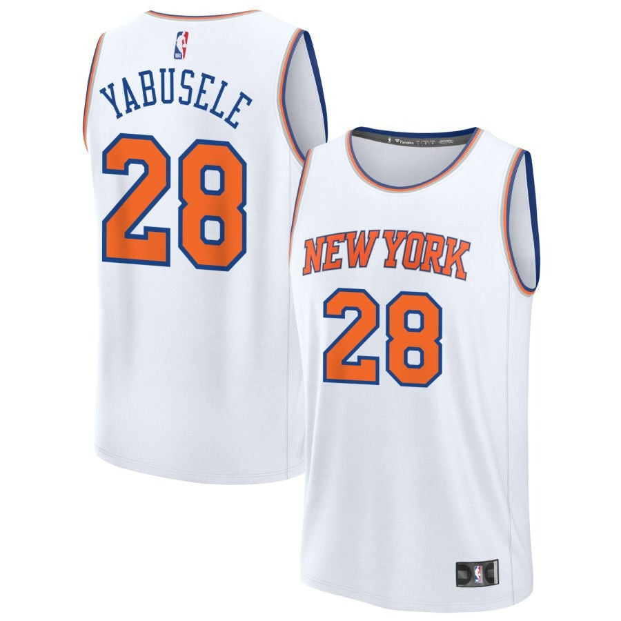 Guerschon Yabusele New York Knicks 2025 Association Edition Fast Break Jersey - White 1 Guerschon Yabusele New York Knicks 2025 Association Edition Fast Break Jersey - White