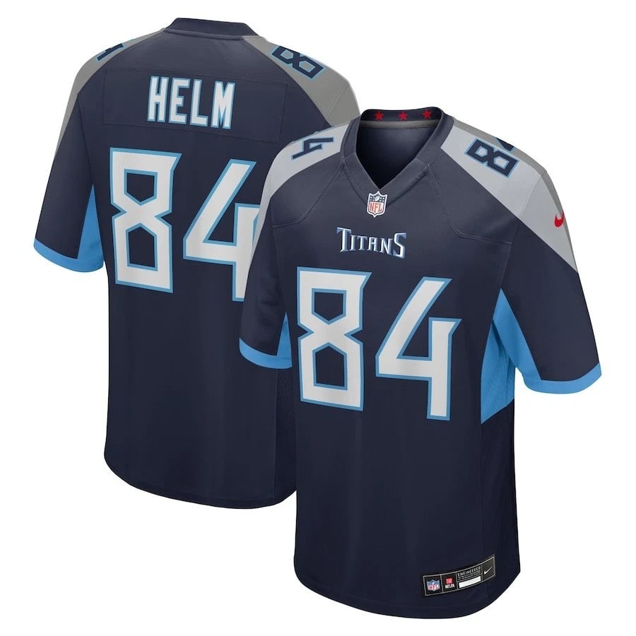 Gunnar Helm Tennessee Titans 2025 Game Jersey - Navy