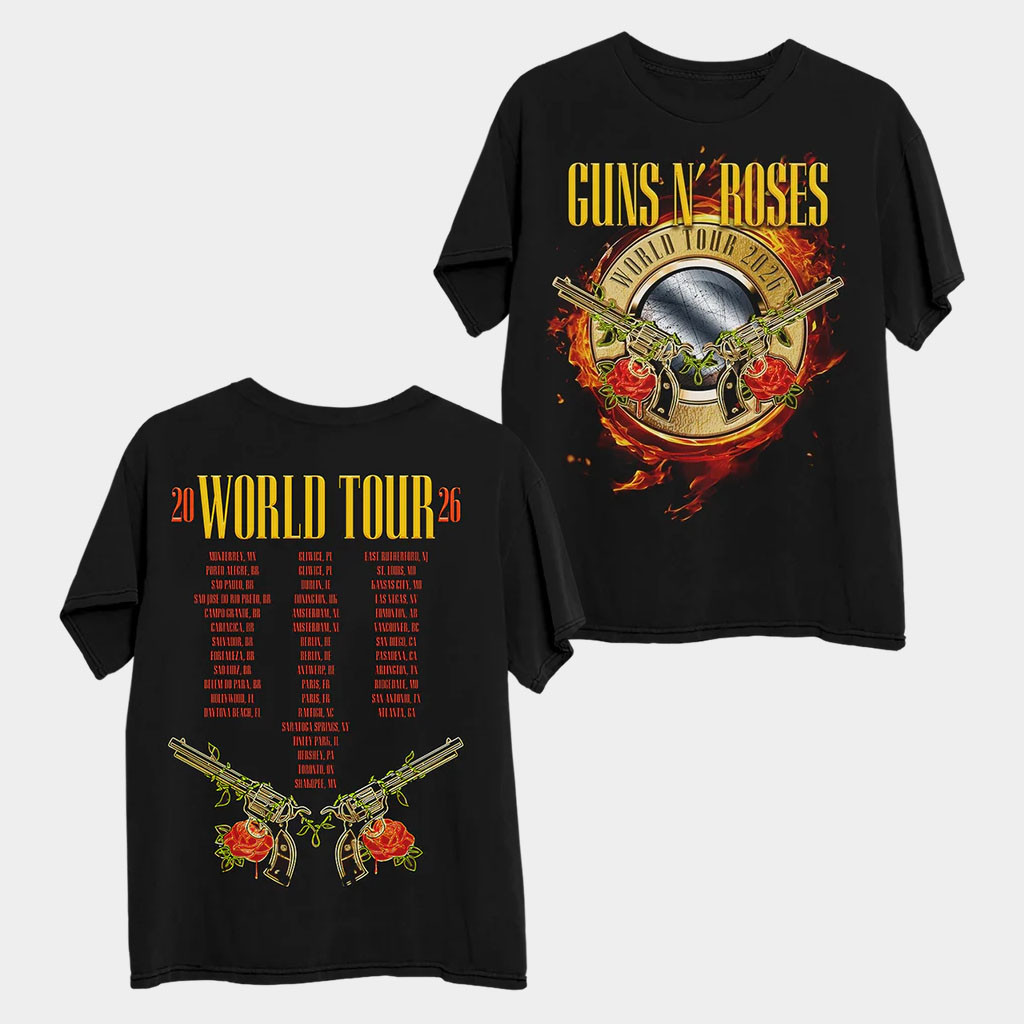 Guns N' Roses Merch 2026 World Tour 2026 Admat T-Shirt Tour Dates Shirt Gift For Band Fans