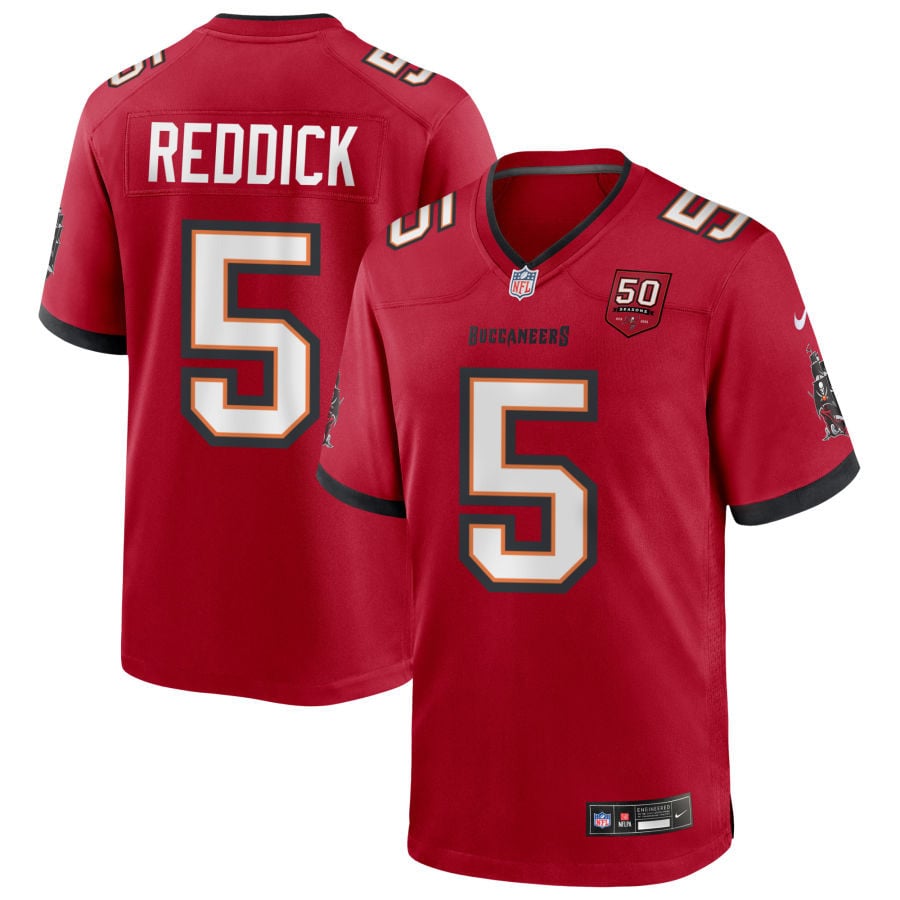Haason Reddick Tampa Bay Buccaneers 2025 50th Season Game Jersey - Red