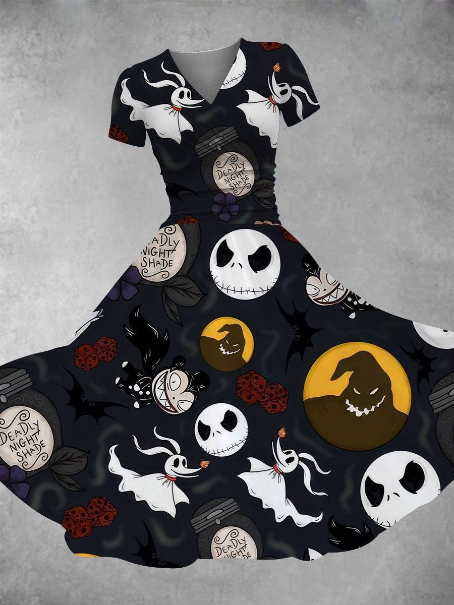 Halloween Deadly Nightshade Maxi Dress Halloween Clothing Spooky Dress Gifts For Daughter