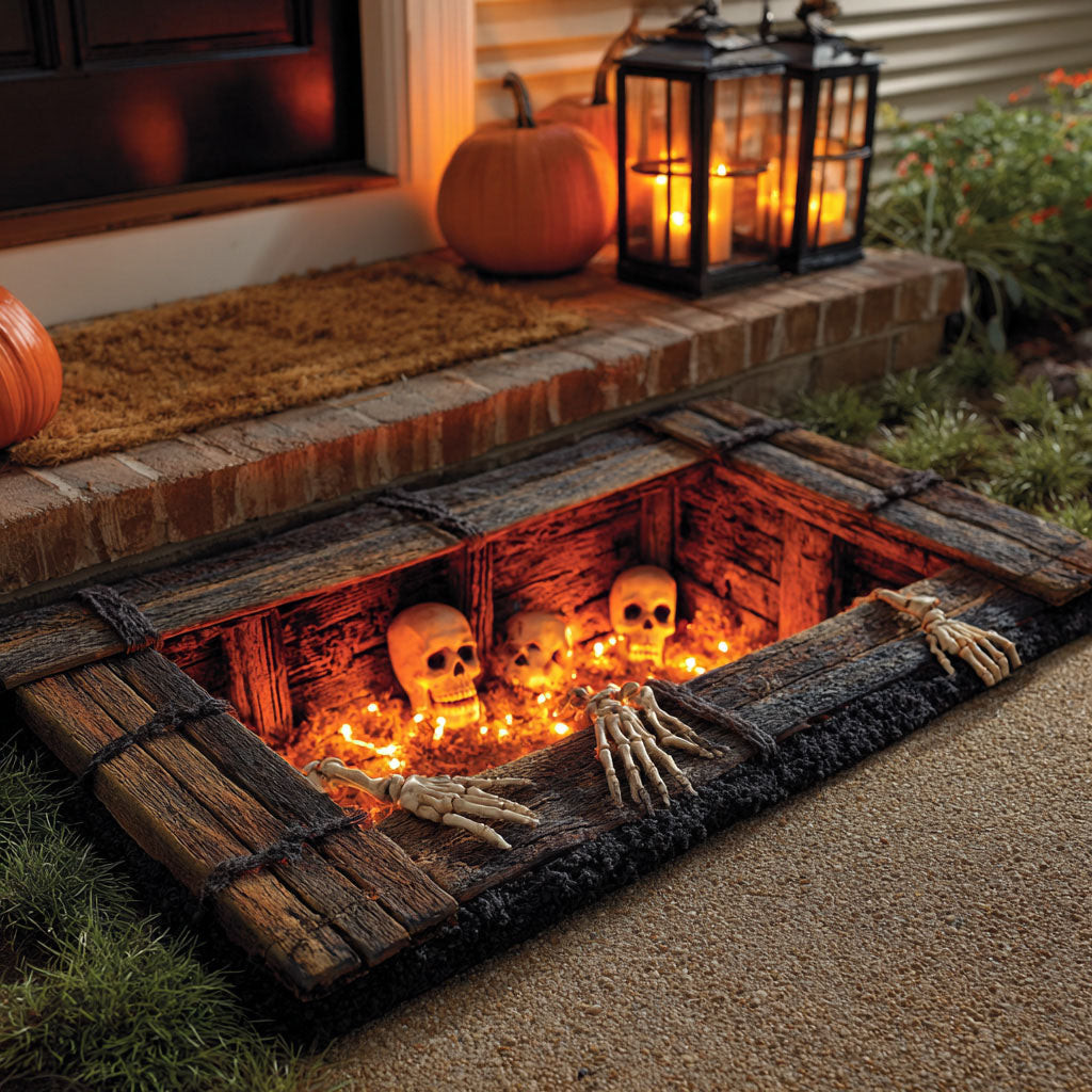 Halloween Doormat Skeleton Halloween Fall Doormat Entrance Mat Spooky Gifts Ideas