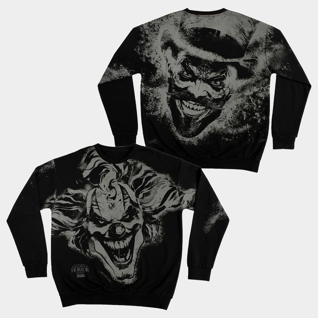 Halloween Horror Nights Merch 2026 Icons Crewneck Sweatshirt HHN Merch Gift For Horror Lovers