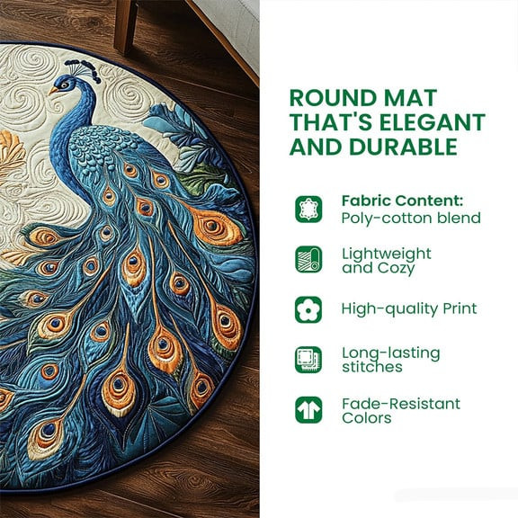 Halloween Labrador Retriever Quilted Round Mat Large Round Area Rugs Gift Ideas Halloween - Image 4