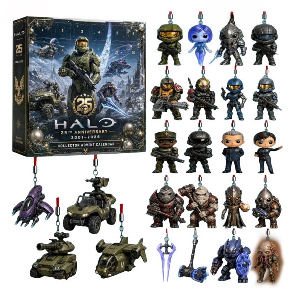 Halo 25th Anniversary Collector Advent Calendar Christmas Tree Ornaments Gifts For Halo Fans - Image 2