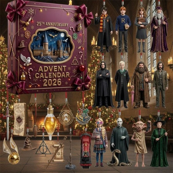 Harry Potter 25Th Anniversary 2026 Advent Calendar Christmas Ornaments Harry Potter Merch Gifts - Image 2