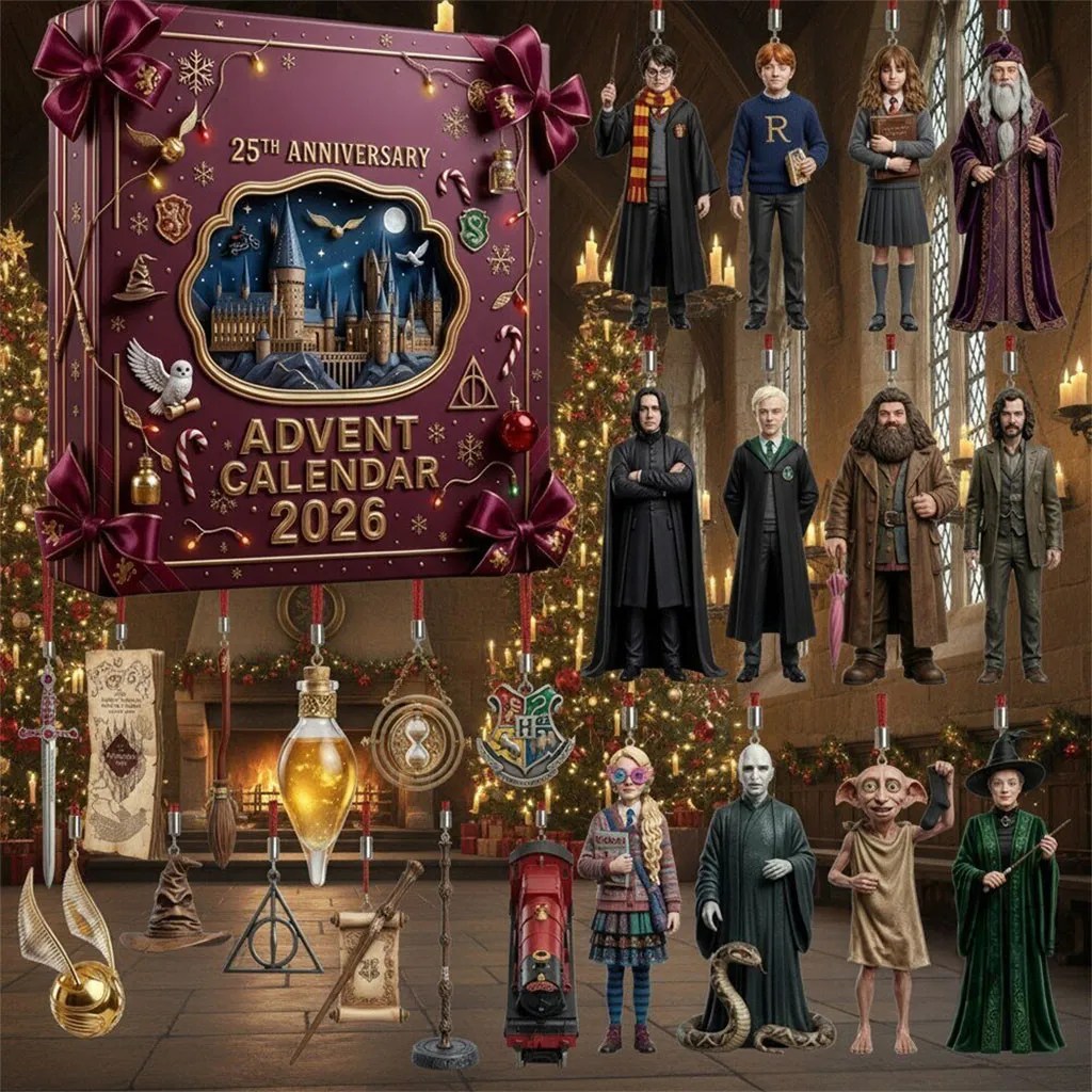 Harry Potter 25Th Anniversary 2026 Advent Calendar Christmas Ornaments Harry Potter Merch Gifts