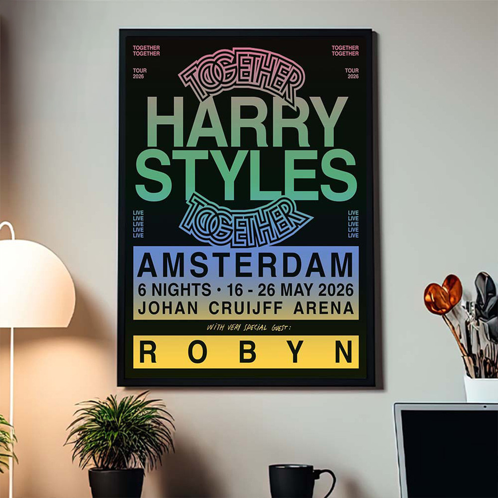 Harry Styles Together Together Tour 2026 Amsterdam Netherlands At Johan Cruijff Arena Poster