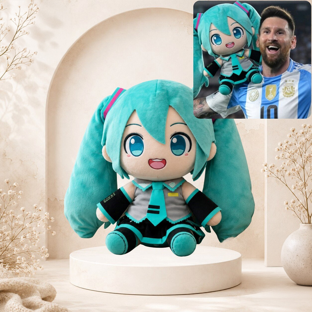 Hatsune Miku X Lionel Messi Argentina 2026 FIFA World Cup Plush Pillow No 10 Messi Merch Gifts