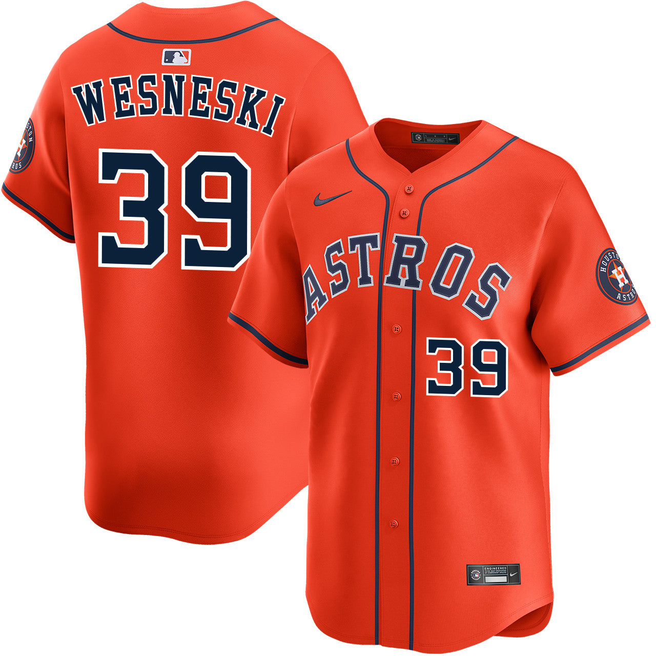 Hayden Wesneski Houston Astros 2026 Alternate Limited Jersey - Orange