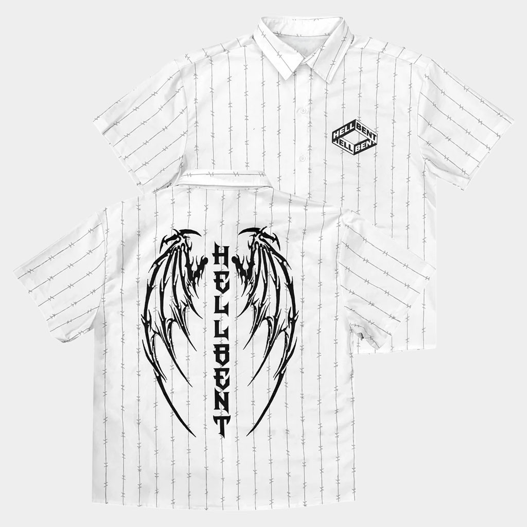 Hellbent Records Merch 2026 Hellbent Wing Ridden Hawaiian Shirt Music Gift Ideas For Guys