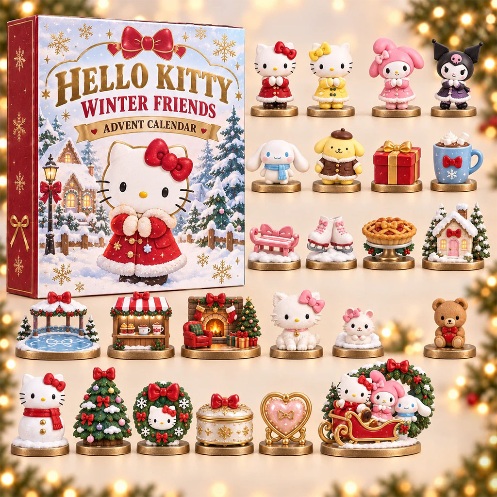 Hello Kitty Sanrio Winter Friends Advent Calendar Christmas Ornaments Cute Gifts For Xmas