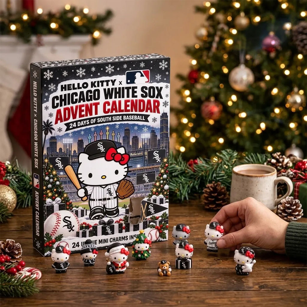 Hello Kitty X Chicago White Sox Advent Calendar Christmas Tree Ornaments White Sox Merch