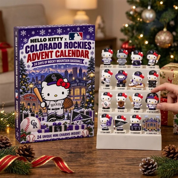 Hello Kitty X Colorado Rockies 2026 Advent Calendar Xmas Tree Ornaments Colorado Rockies Merch - Image 2