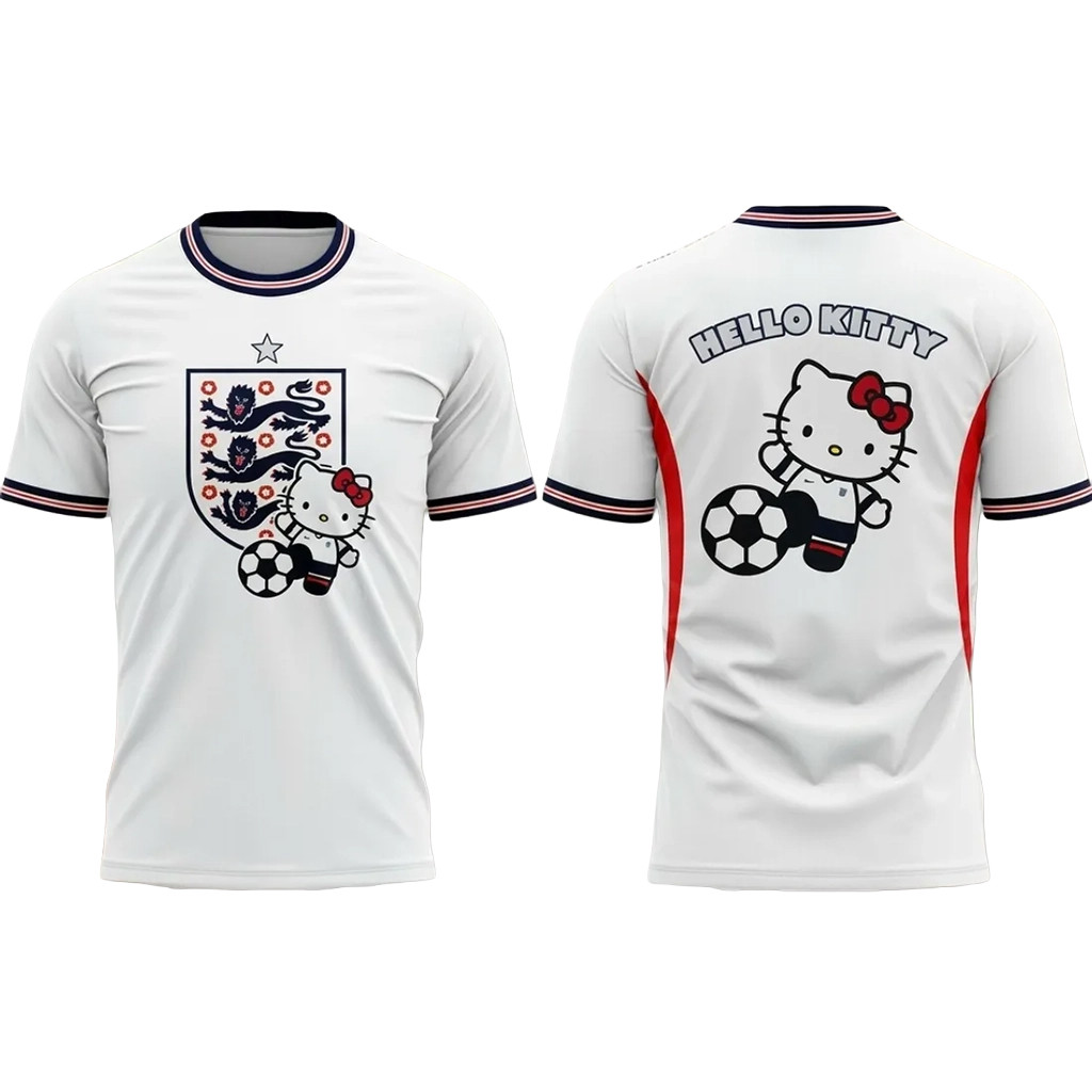 Hello Kitty X England National Football Team T-Shirt England World Cup 2026 Merch Fan Gifts