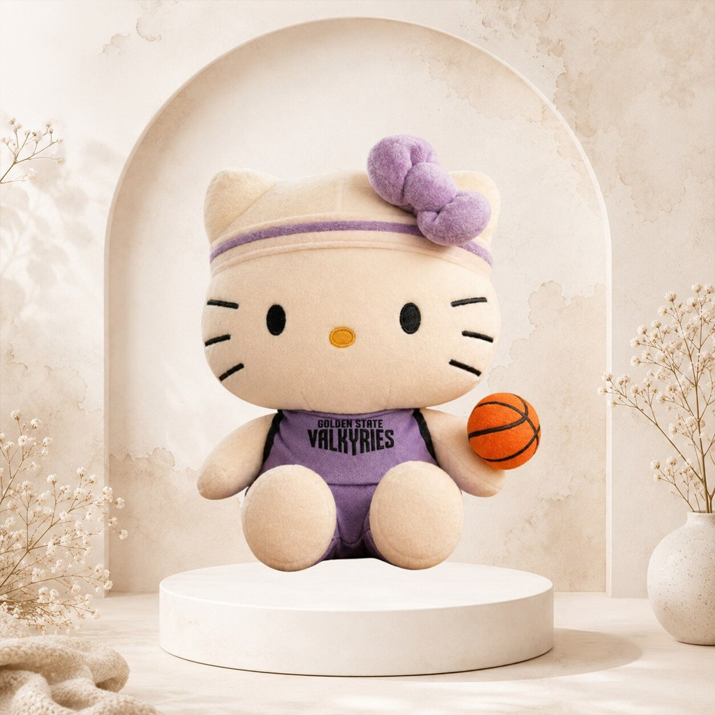 Hello Kitty x Golden State Valkyries Pillow GS Valkyries Merch Good Gifts For Fans