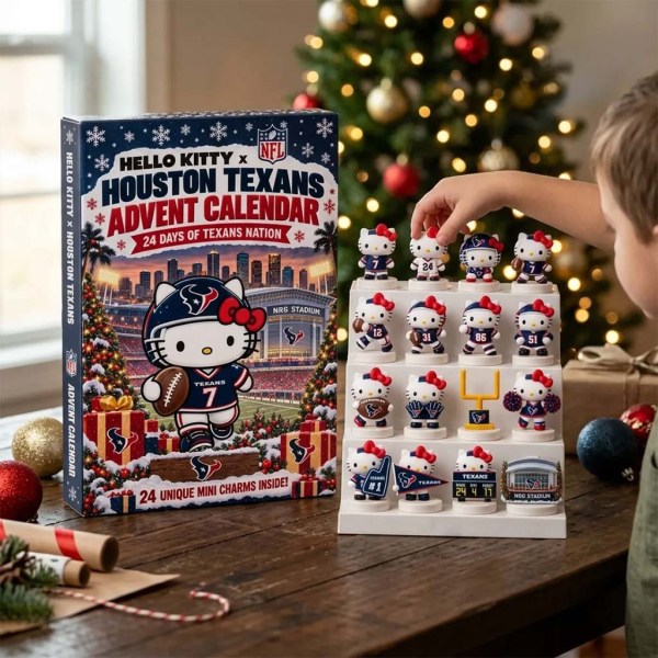 Hello Kitty x Houston Texans Advent Calendar Christmas Tree Ornaments Texans Merch Fans Gifts - Image 2