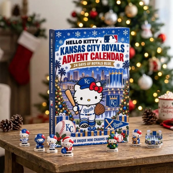 Hello Kitty X Kansas City Royals Advent Calendar Christmas Tree Ornaments KC Royals Merch - Image 2
