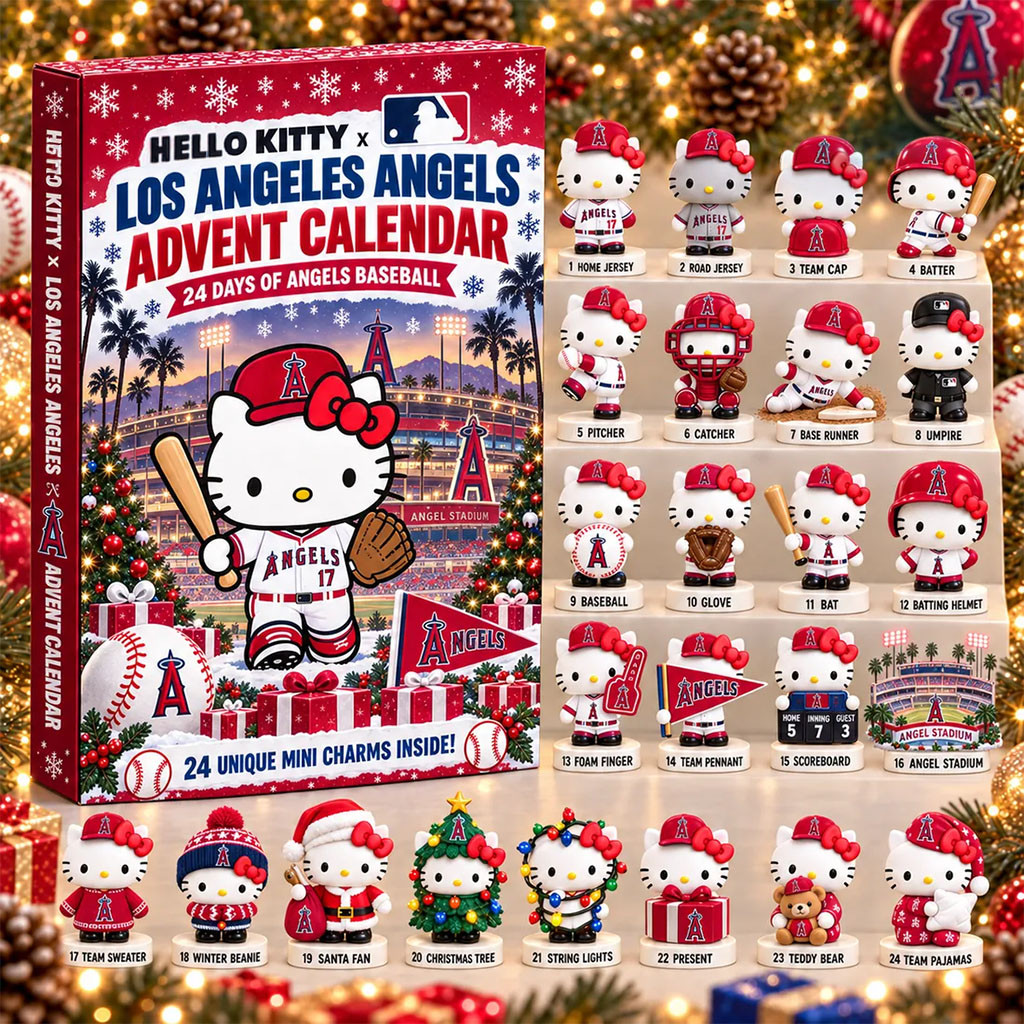 Hello Kitty X Los Angeles Angels 2026 Advent Calendar Christmas Ornaments LA Angels Merch
