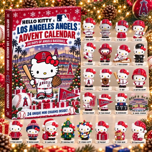 Hello Kitty X Los Angeles Angels 2026 Advent Calendar Christmas Ornaments LA Angels Merch - Image 2