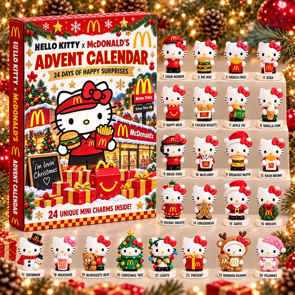 Hello Kitty X McDonald's Advent Calendar Christmas Tree Ornaments McDonald's Merch Xmas Gifts