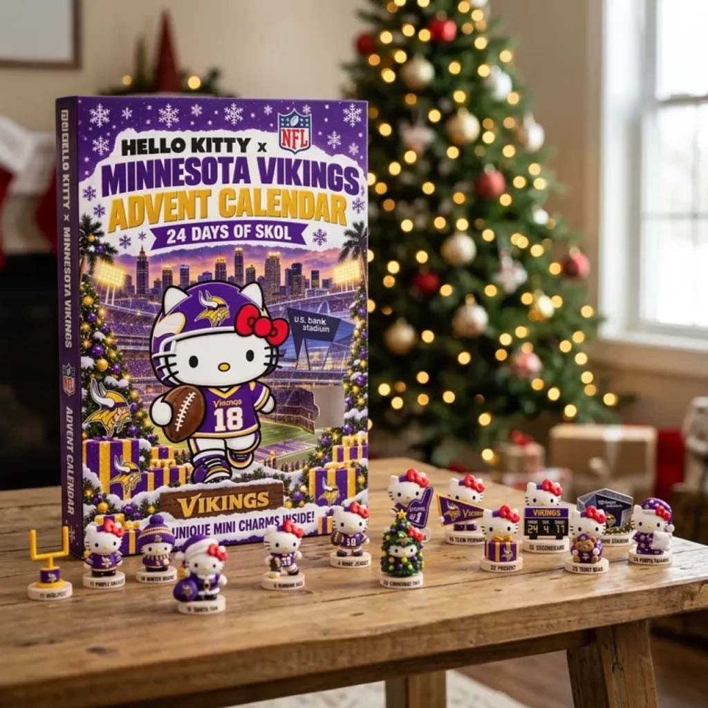 Hello Kitty x Minnesota Vikings Advent Calendar 2026 24 Days Of Skol Christmas Ornaments Decor