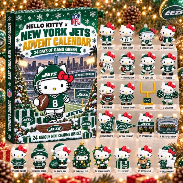 Hello Kitty x New York Jets Advent Calendar Christmas Tree Ornaments NY Jets Merch Decor - Image 2