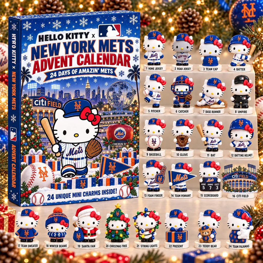 Hello Kitty X New York Mets Advent Calendar 2026 Christmas Ornaments NY Mets Merch Xmas Gifts