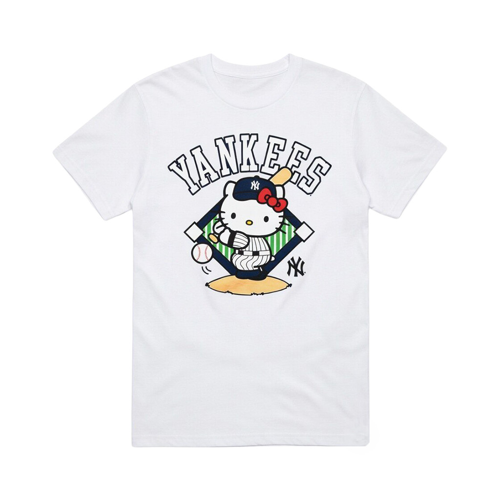 Hello Kitty X New York Yankees Baseball 2026 Swing T-Shirt NY Yankees Merch Cute Fan Gifts