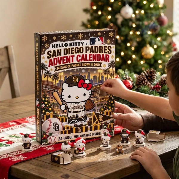 Hello Kitty X San Diego Padres Advent Calendar Christmas Tree Ornaments SD Padres Merch Gifts - Image 2