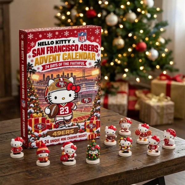 Hello Kitty x San Francisco 49ers Advent Calendar Xmas Tree Ornaments SF 49ers Merch Fan Gifts - Image 2