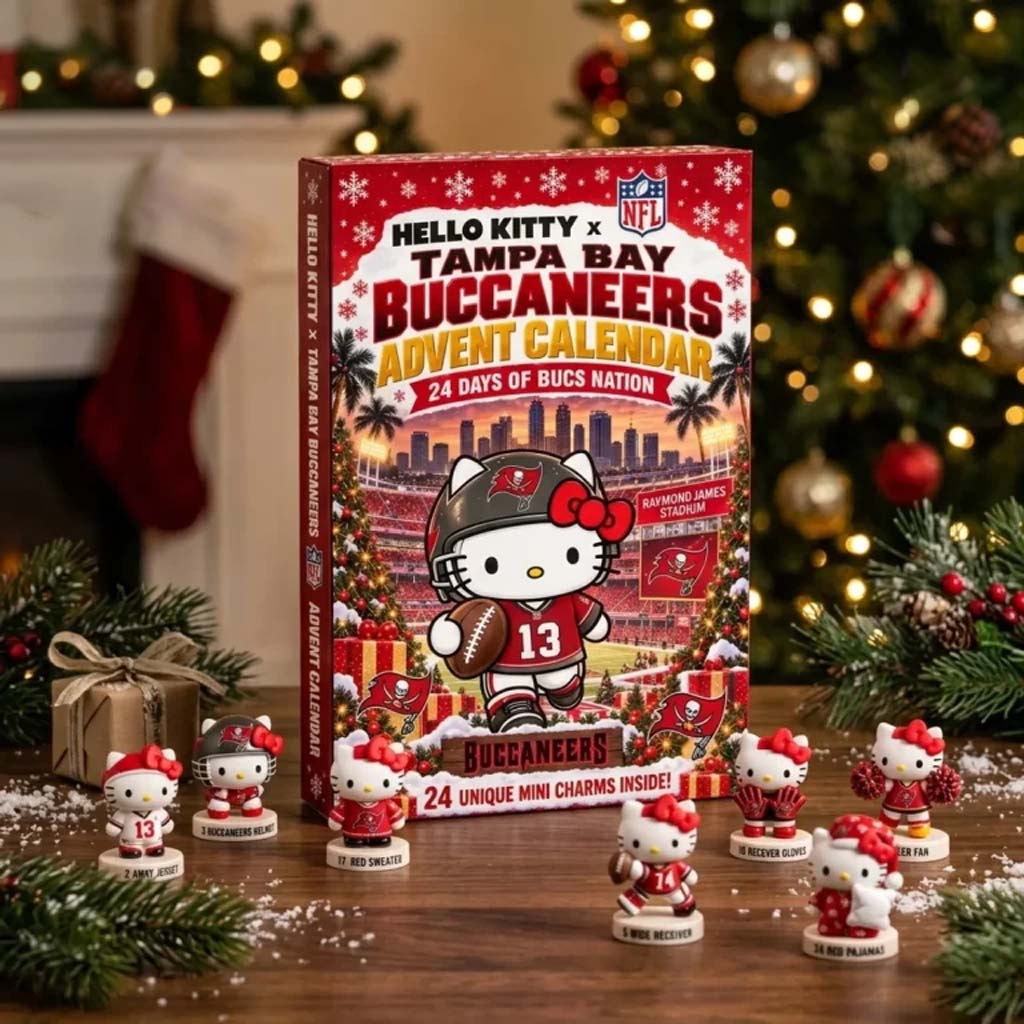 Hello Kitty X Tampa Bay Buccaneers Advent Calendar 24 Days Of Bucs Nation Christmas Ornaments