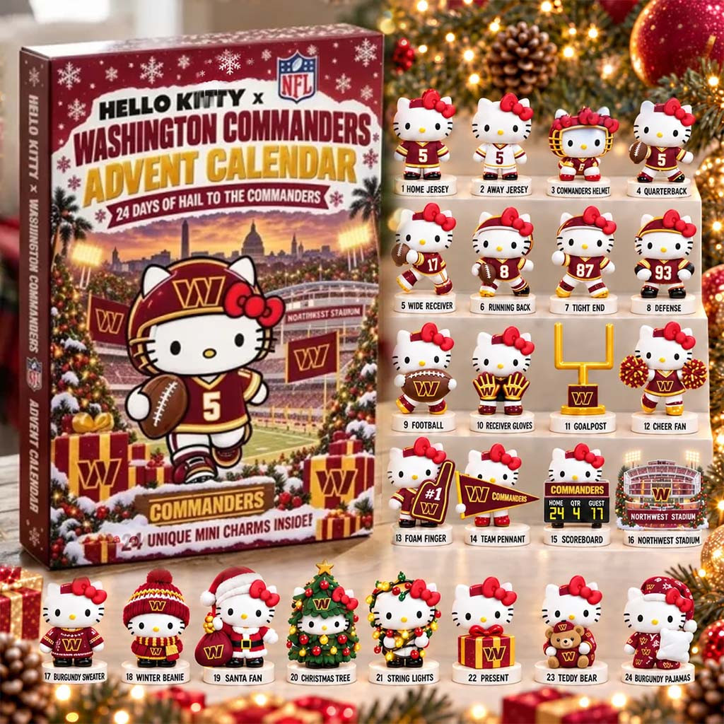 Hello Kitty X Washington Commanders Advent Calendar Hail To The Commanders Christmas Ornaments