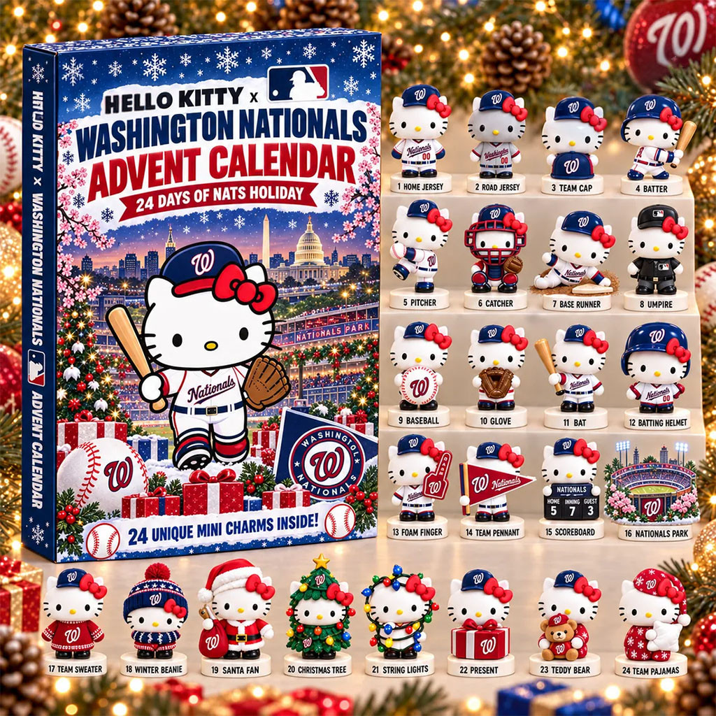 Hello Kitty X Washington Nationals Advent Calendar 2026 Christmas Ornaments Nationals Merch