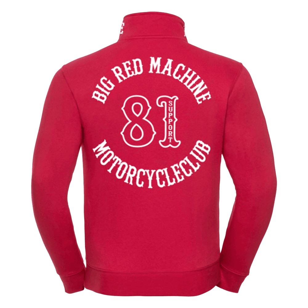 Hells Angels Support 81 World Half Zip Jacket Big Red Machine Motorcycleclub Support 81Jacket - Image 2