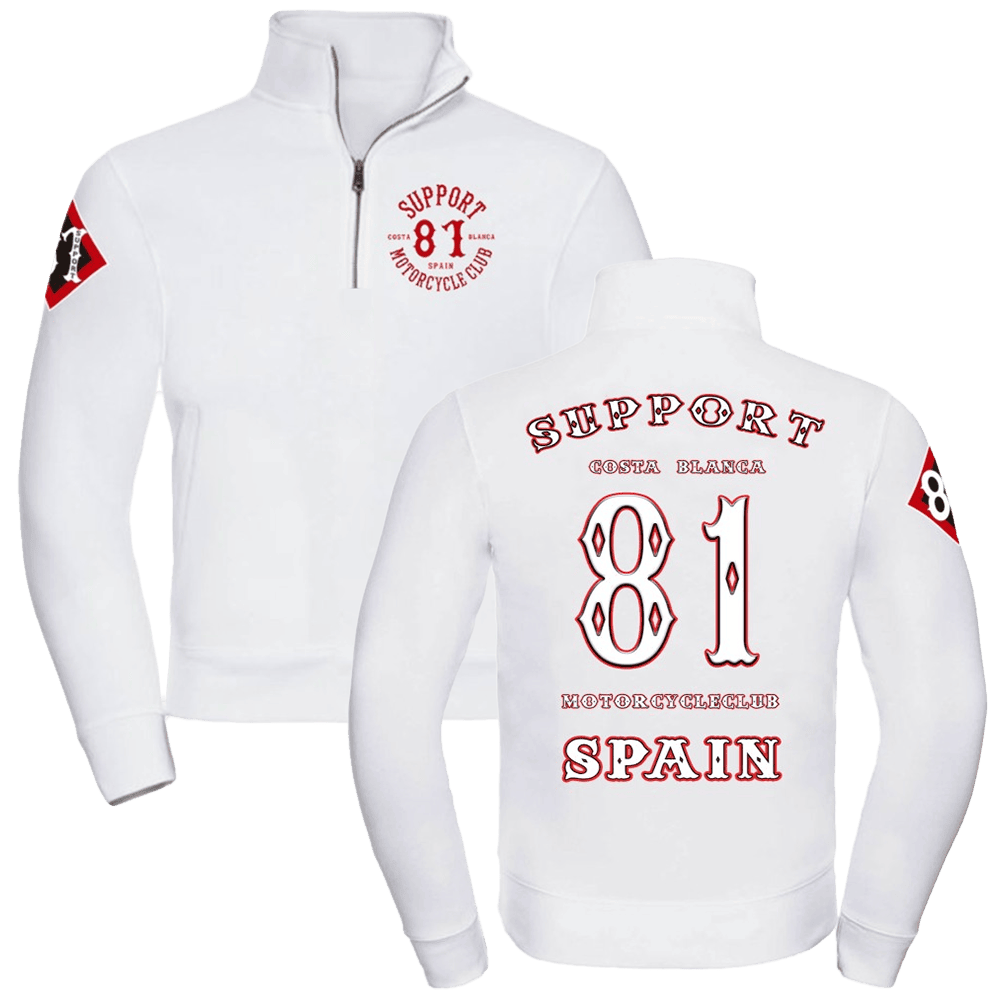 Hells Angels Support 81 World Half Zip Jacket Big Red Machine Spain Support 81 Jacket - Image 2