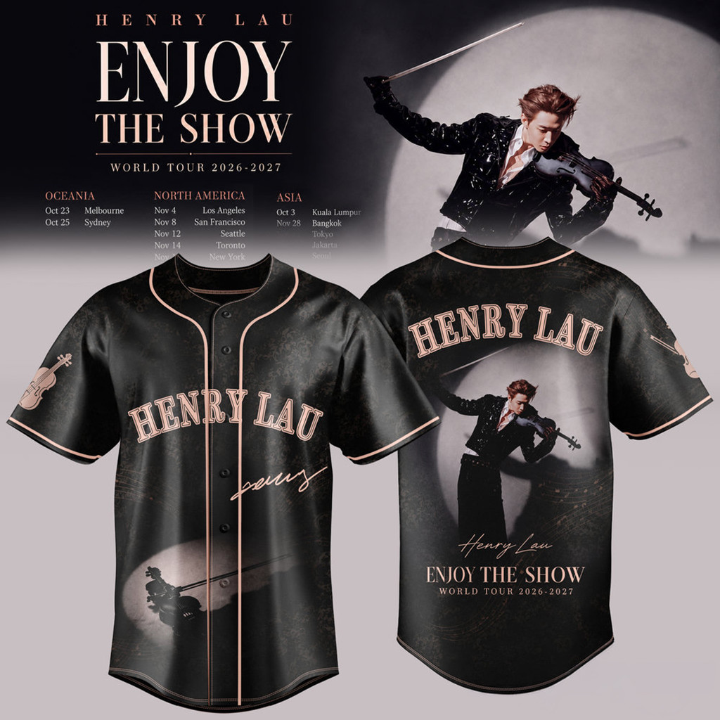Henry Lau Enjoy The Show World Tour 2026 2027 Jersey Henry Lau Merch Gift For Music Fans