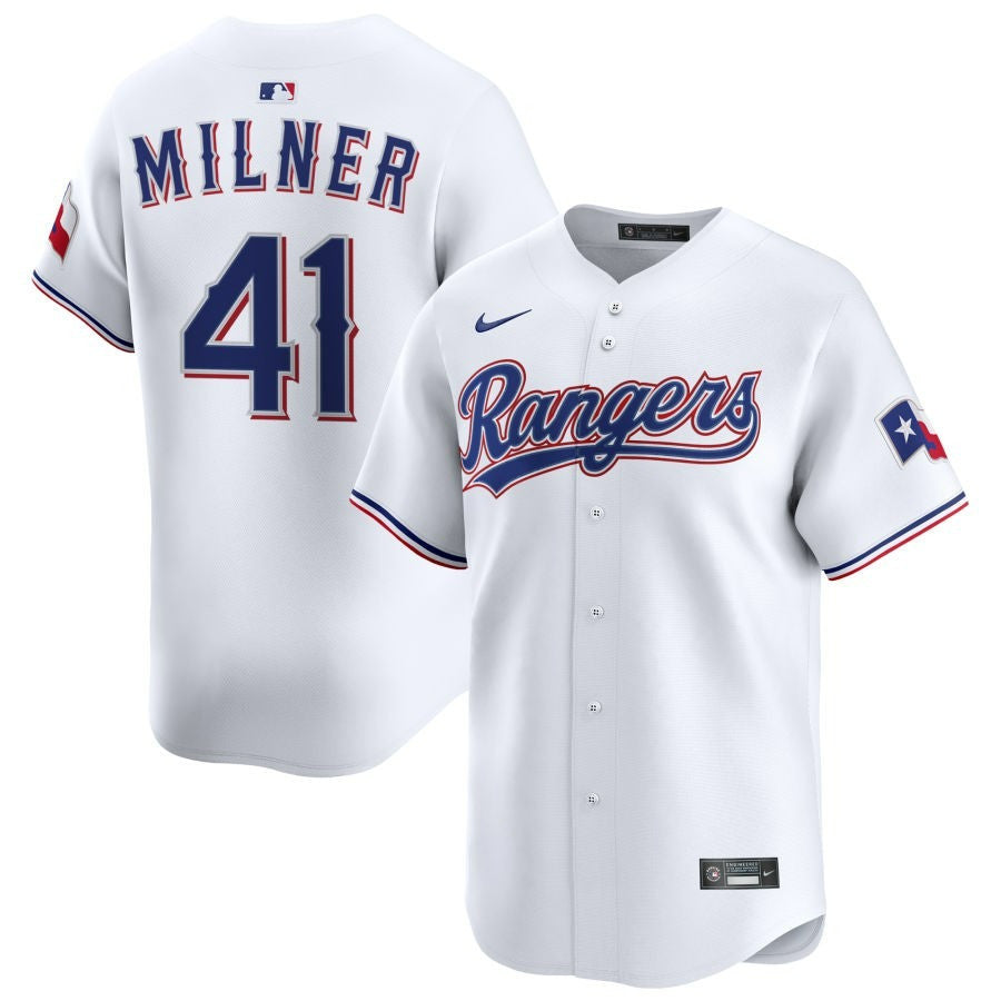 Hoby Milner Texas Rangers 2025 Home Limited Jersey - White