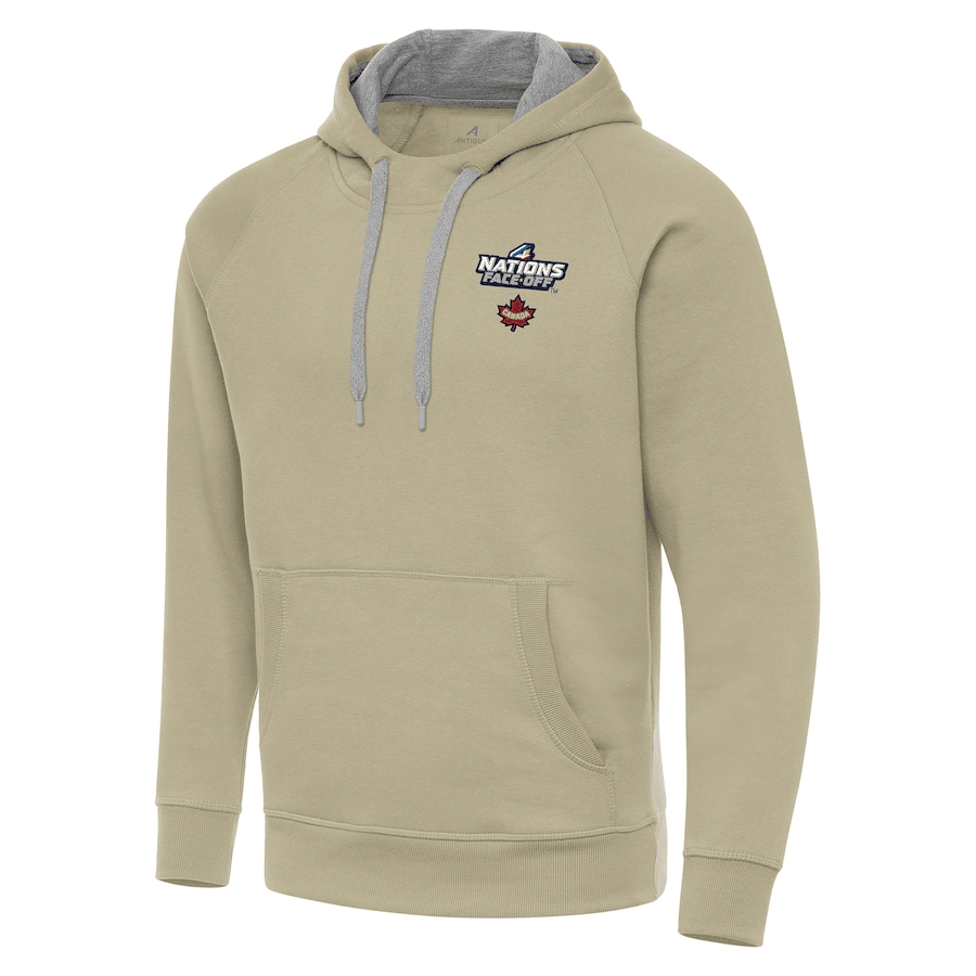 Hockey Canada Antigua 2025 4 Nations Face Off Victory Pullover Khaki Hoodie