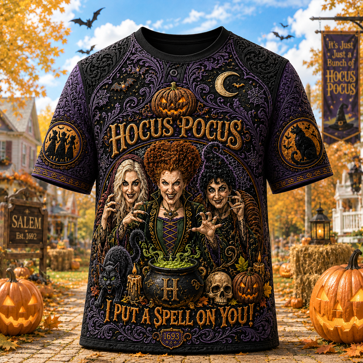 Hocus Pocus Merch Halloween T-Shirt I Put A Spell On You Shirt Good Halloween Presents