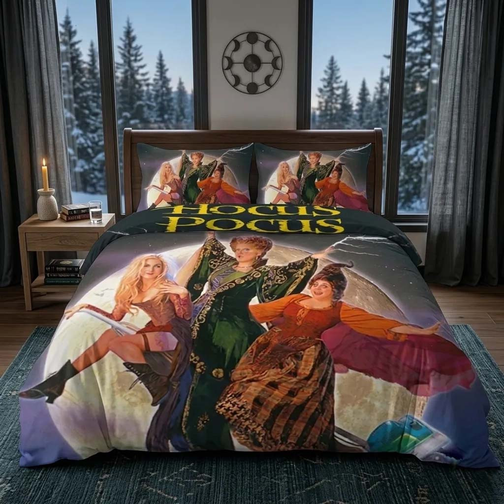 Hocus Pocus Sanderson Sisters Bedding Set Bed Decor Ideas Hocus Pocus Merch Halloween Gifts
