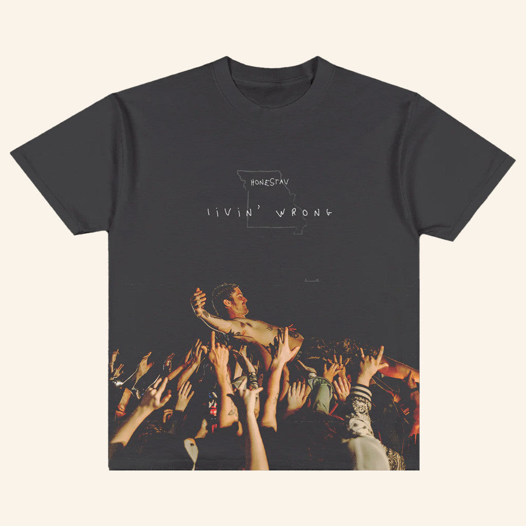 Honestav Merch Livin' Wrong T-Shirt Gifts For Fans