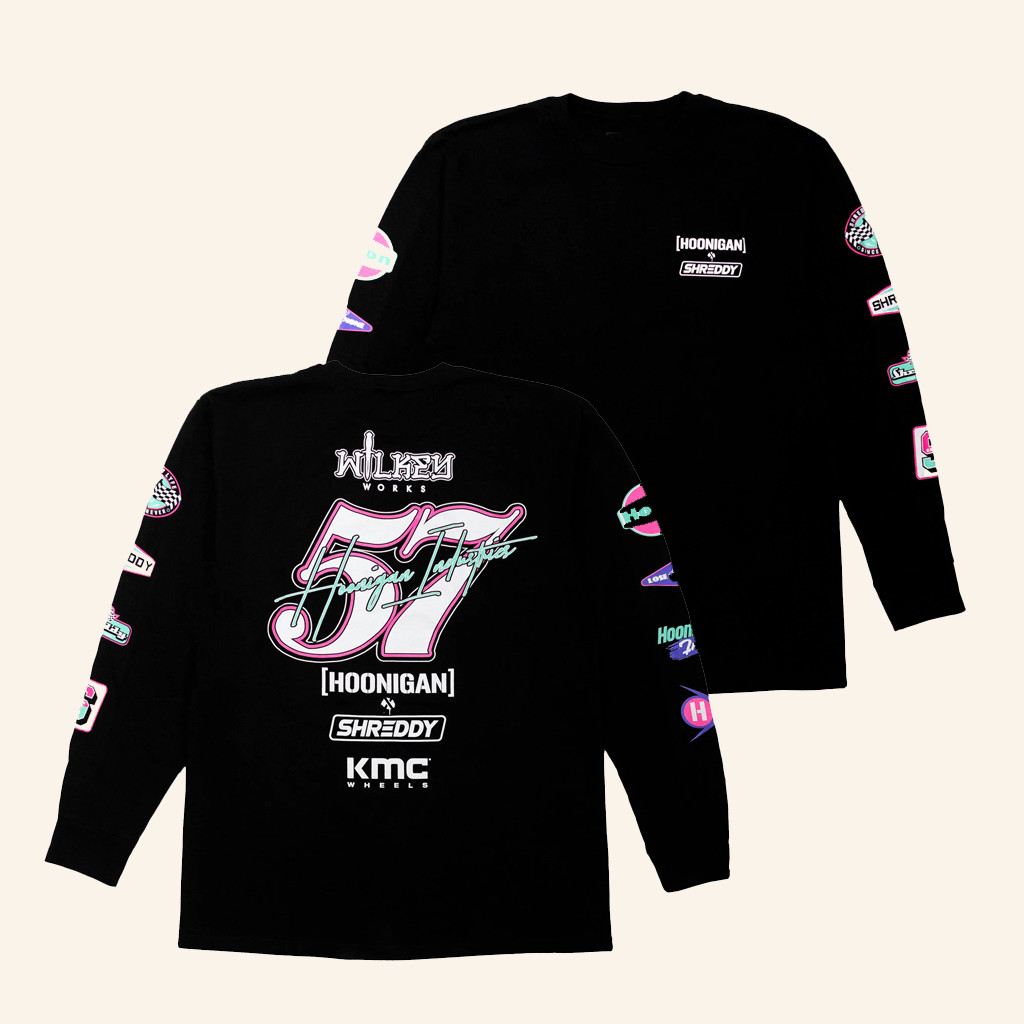 Hoonigan Merch Hoonigan X Shreddy 57 Long Sleeve T-Shirt Gifts For Friends